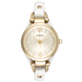 Uhrenarmband Fossil ES3266 Leder Weiss 7mm